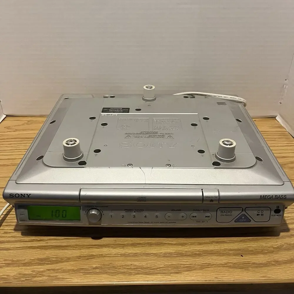 Sony Under Cabinet Radio AM/FM CD Player ICF-CD543RM Fully Functional No Remote